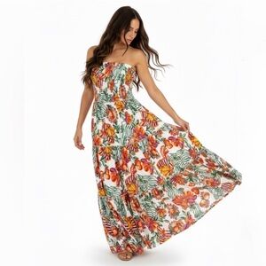 Abel The Label Anthropologie Fruit Print Maxi Dress